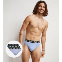 DIM Lot de 3 slips homme à thermorégulation active Bleu Regul Activ