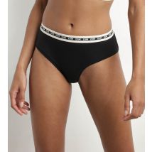 DIM Shorty femme coton modal Noir à ceinture contrastée Dim Icons Essentiel