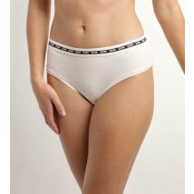 DIM Shorty femme coton modal Beige ceinture contrastée Dim Icons Essentiel