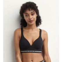 DIM Soutien-gorge Noir côtelé sans armature ni couture Dim Icons Seamless
