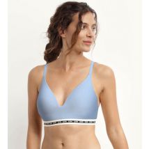 DIM Soutien-gorge triangle en coton modal Bleu à bonnets moulés Dim Icons
