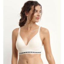 DIM Soutien-gorge triangle en coton modal beige à bonnets moulés Dim Icons