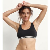 DIM Brassière femme en coton modal Noire Dim Icons Essentiel