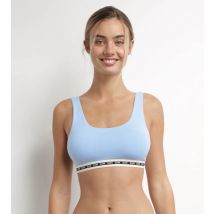 DIM Brassière femme en coton modal Bleu Azur Dim Icons Essentiel