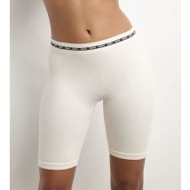 Cycliste femme en modal polyamide côtelée Beige Ivoire Dim Icons Seamless - Féminin - Taille M