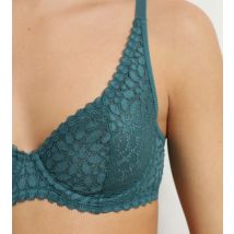 DIM Soutien-gorge à armatures en dentelle florale vert Daily Dentelle