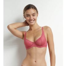 DIM Soutien-gorge emboitant à armatures en dentelle florale Rose Daily Dentelle