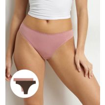 DIM Lot de 2 tangas femme Marron et Rose Body Touch Easy