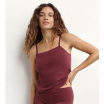 DIM Top femme en coton stretch sans couture Rubis Foncé Body Touch Easy