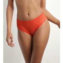 DIM Culotte en dentelle florale ajourée Rouge Feu Daily Dentelle