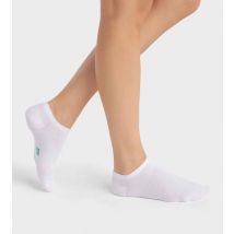 DIM Lot de 2 paires de socquettes femme en coton bio Blanc Dim Good