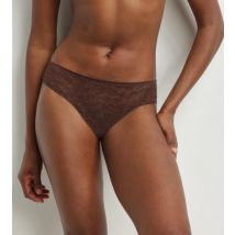 DIM Culotte midi en dentelle léopard Chocolat Dim Generous Édition Limitée