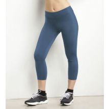 DIM Legging de sport femme court en microfibre Bleu Jean Dim Move