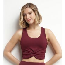 DIM Débardeur de sport femme Bordeaux avec brassière intégrée Dim Move