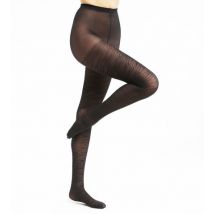 DIM Collant transparent pour femme Noir à motif zèbre Dim Style