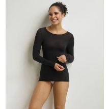 DIM T-shirt femme col bateau Noir Dim Thermal