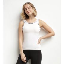 DIM Débardeur de sport femme thermorégulateur en jersey Ecru Dim Move