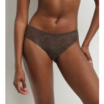 DIM Culotte en tulle Chocolat et zébrures or Dim Generous Édition Limitée
