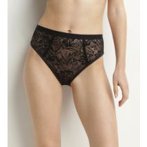 DIM Culotte taille haute en dentelle noire à feuillage Mod de Dim