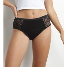 DIM Boxer menstruel coton bio dentelle Noir flux très abondant Dim Protect