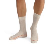 DIM Chaussettes homme en coton côtelé Beige à liseré coloré Dim Mode