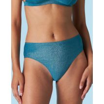 DIM Slip de bain Taille Haute Plain Lurex en microfibre Ottanio