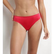 DIM Tanga femme en microfibre satinée Rouge Dim Chéri