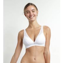 Soutien-gorge triangle avec mousses en microfibre Blanc Daily Dentelle - Féminin - Taille 85A