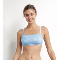 DIM Bralette sans armature en dentelle florale Bleu Chemise Daily Dentelle