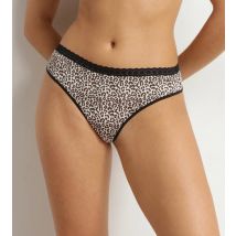 DIM String en microfibre et dentelle léopard Daily Micro