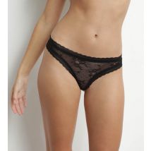 DIM String femme en dentelle florale Noir Dim Romance