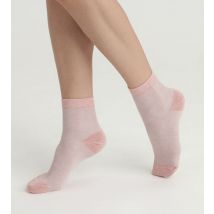 DIM Chaussettes femme rose et Lurex argent Dim Mode