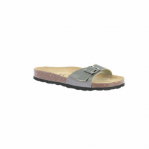 DIM Paire de mules argentées pour femme en cuir et liège
