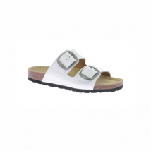 DIM Paire de mules blanches pour femme en cuir et liège