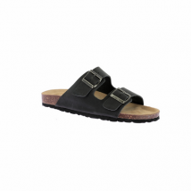 DIM Paire de mules noires pour homme en cuir et liège