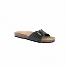 DIM Paire de mules noires pour homme en cuir et liège