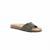 DIM Paire de mules marrons pour homme en cuir et liège