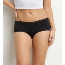 DIM Boxer femme en microfibre et dentelle Noir Dim
