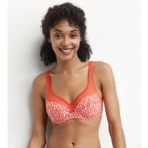 DIM Soutien-gorge emboitant avec armatures Rouge à fleurs Generous Dim