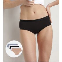 DIM Lot de 5 boxers pour femme en coton stretch Les Pockets Ecodim