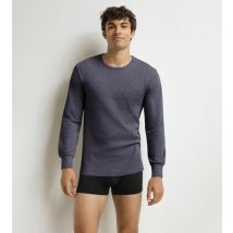 DIM T-shirt homme en coton gris bleuté Dim Thermal