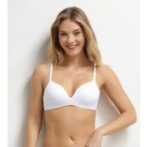 DIM Soutien-gorge paddé sans armature en microfibre Blanc Dim Invisible