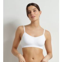 DIM Soutien-gorge brassière en microfibre Blanc Dim Invisible