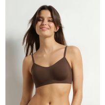 DIM Soutien-gorge brassière en microfibre Marron Dim Invisible