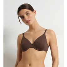 DIM Soutien-gorge à armatures en microfibre Marron Dim Invisible
