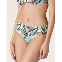 DIM - Bas de bikini taille haute imprimé Tropical - taille 44 -