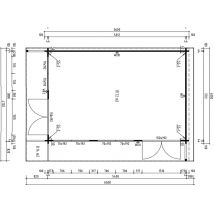 Chalet en Bois Lumio 19,7M2 - 44 mm