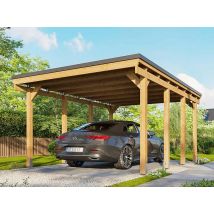 Carport bois autoporté CASTELLANE 1 voiture - 373x555 cm