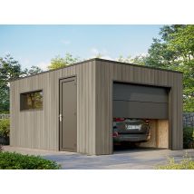 Garage bois composite SILVERSTONE argent 20m2