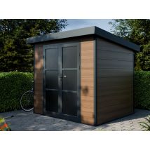 Abri de jardin composite ALMA - 5m2 brun - 28 mm